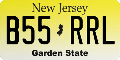NJ license plate B55RRL