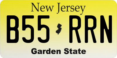 NJ license plate B55RRN