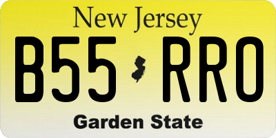 NJ license plate B55RRO