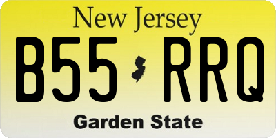 NJ license plate B55RRQ