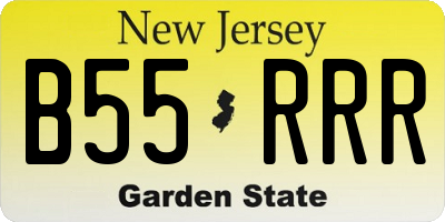 NJ license plate B55RRR