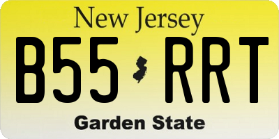 NJ license plate B55RRT