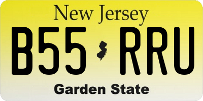 NJ license plate B55RRU
