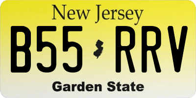 NJ license plate B55RRV