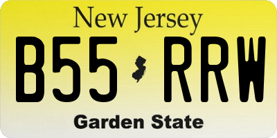 NJ license plate B55RRW