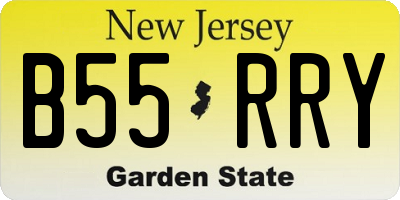 NJ license plate B55RRY