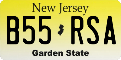 NJ license plate B55RSA