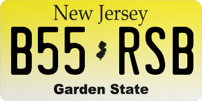 NJ license plate B55RSB