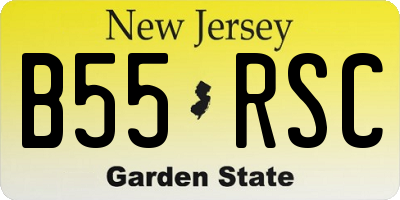 NJ license plate B55RSC