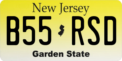 NJ license plate B55RSD