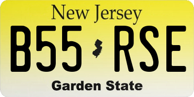 NJ license plate B55RSE