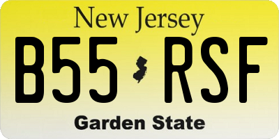 NJ license plate B55RSF
