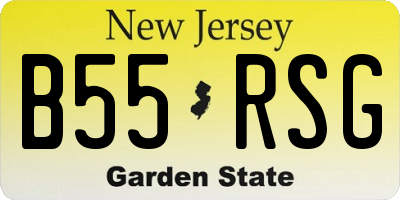 NJ license plate B55RSG