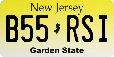 NJ license plate B55RSI