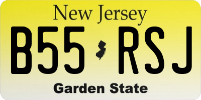 NJ license plate B55RSJ