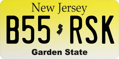 NJ license plate B55RSK