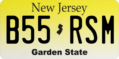 NJ license plate B55RSM