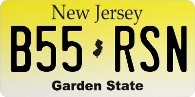 NJ license plate B55RSN