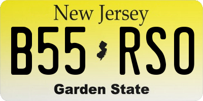 NJ license plate B55RSO