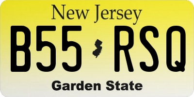 NJ license plate B55RSQ