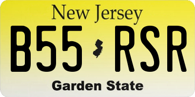 NJ license plate B55RSR