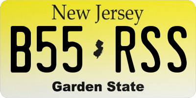 NJ license plate B55RSS