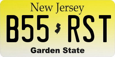 NJ license plate B55RST