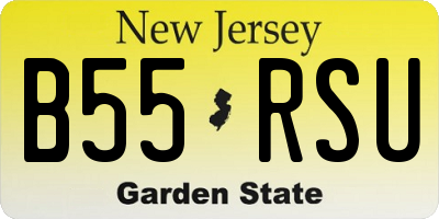 NJ license plate B55RSU