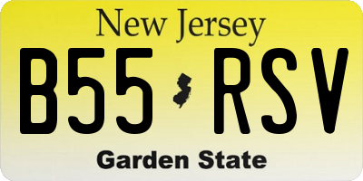 NJ license plate B55RSV