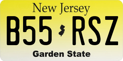 NJ license plate B55RSZ