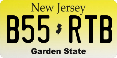 NJ license plate B55RTB