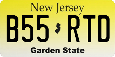 NJ license plate B55RTD