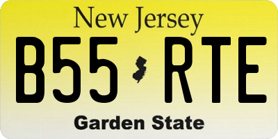 NJ license plate B55RTE