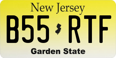 NJ license plate B55RTF