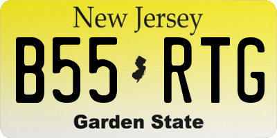 NJ license plate B55RTG