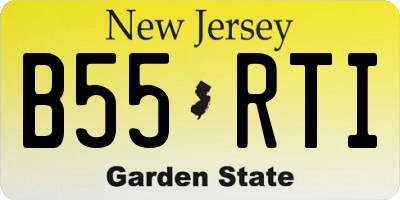 NJ license plate B55RTI