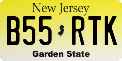 NJ license plate B55RTK