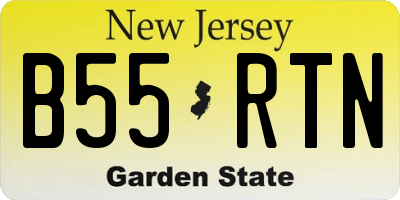 NJ license plate B55RTN