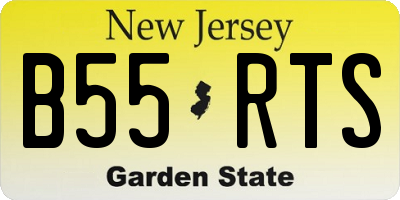 NJ license plate B55RTS