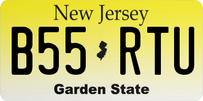 NJ license plate B55RTU