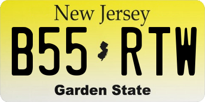 NJ license plate B55RTW