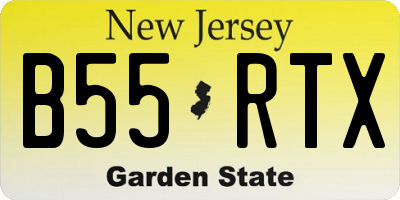 NJ license plate B55RTX