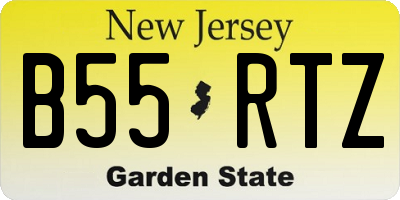 NJ license plate B55RTZ