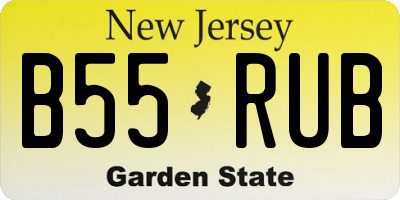 NJ license plate B55RUB