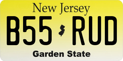 NJ license plate B55RUD
