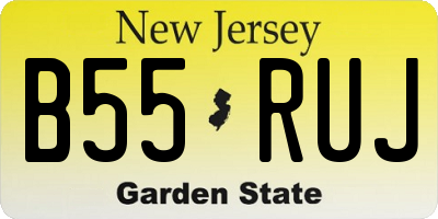 NJ license plate B55RUJ