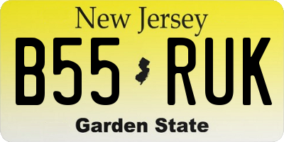 NJ license plate B55RUK