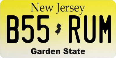 NJ license plate B55RUM