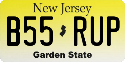 NJ license plate B55RUP