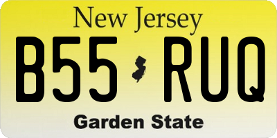 NJ license plate B55RUQ